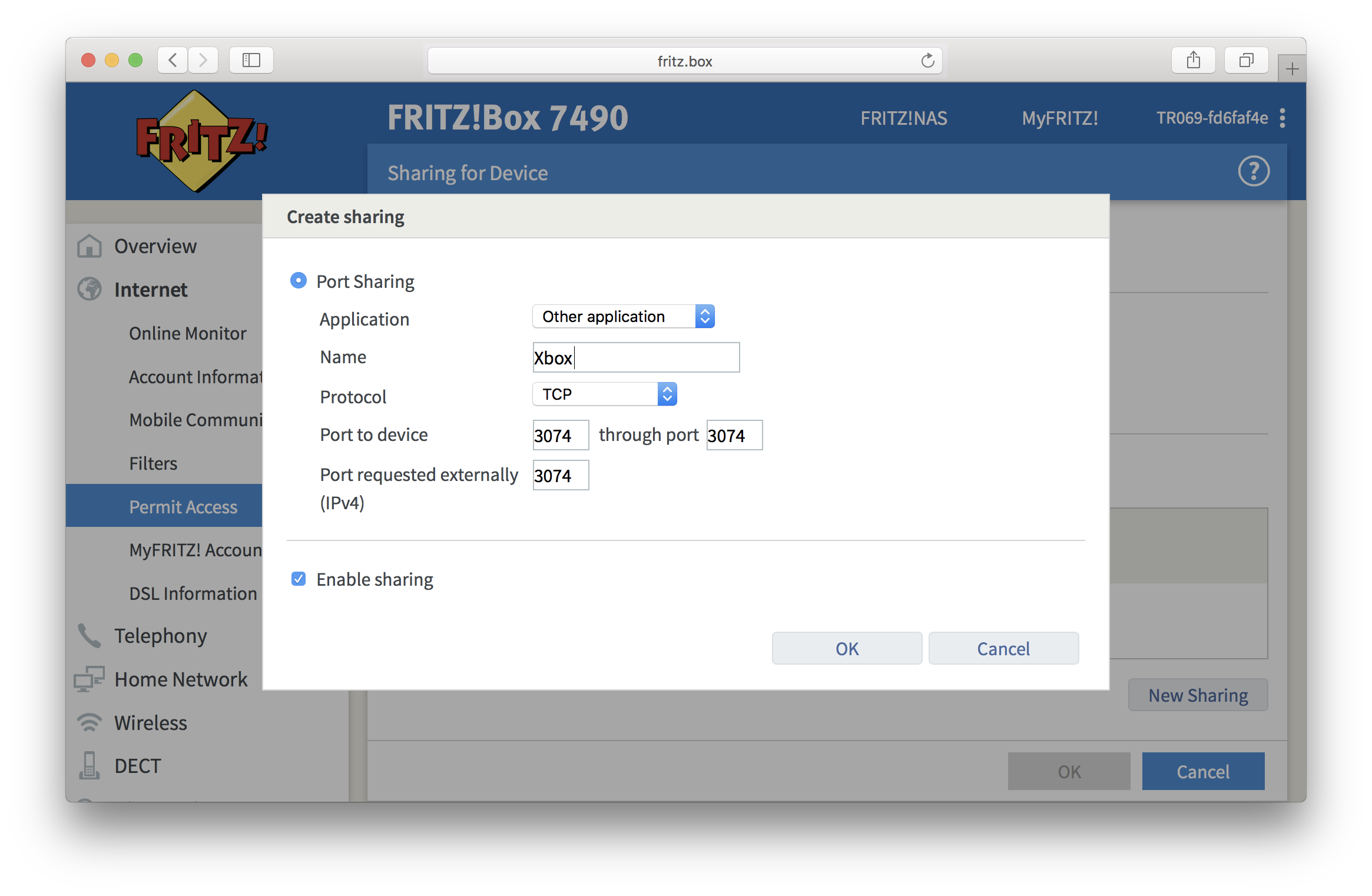 How do I set up a port forwarding on my FRITZ!Box